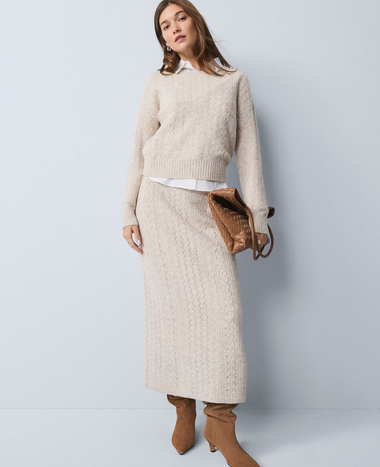 Weekend Pointelle Sweater Skirt | Ann Taylor