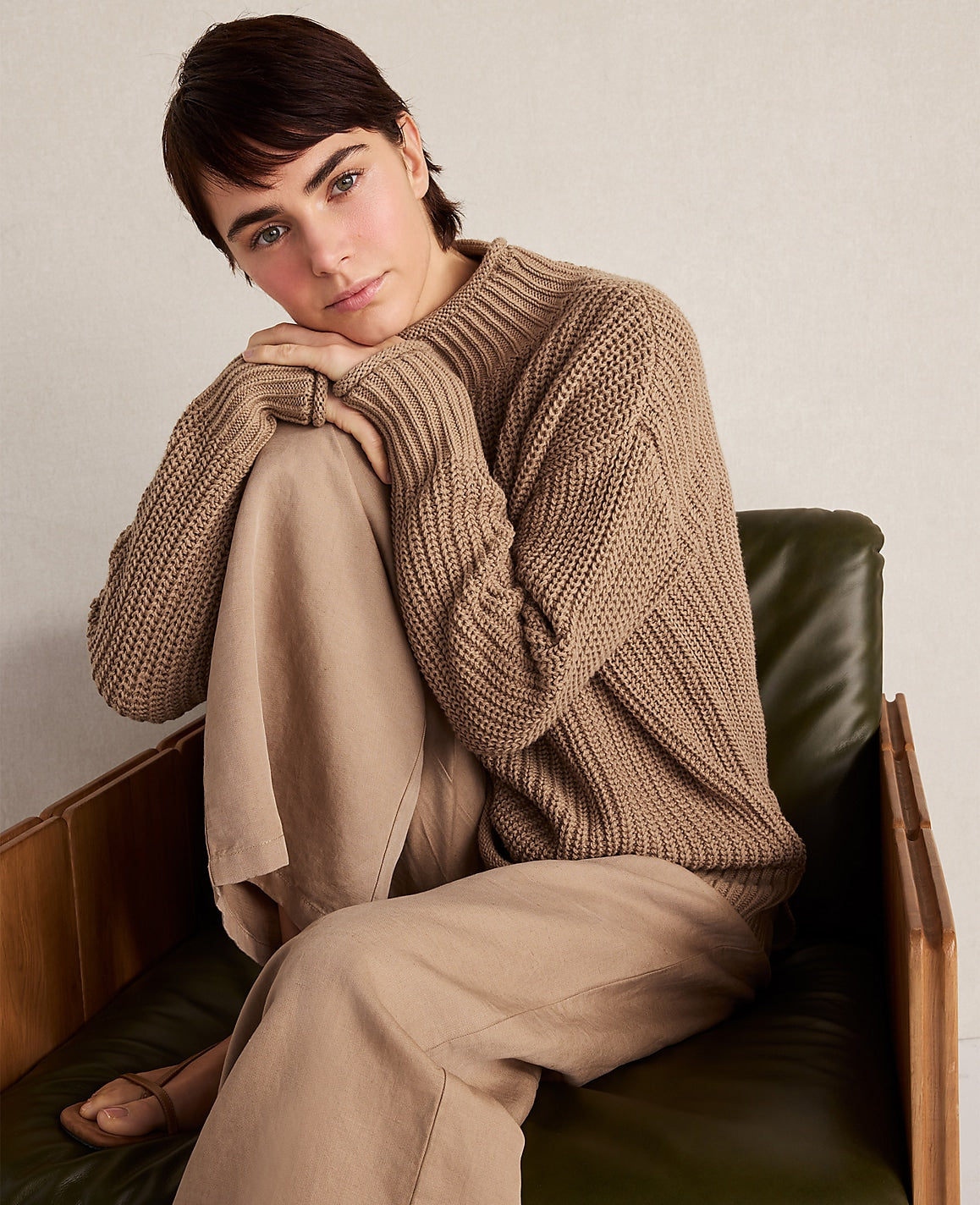 Haven Well Within Linen Blend Dobby Wide Leg Pants | Ann Taylor