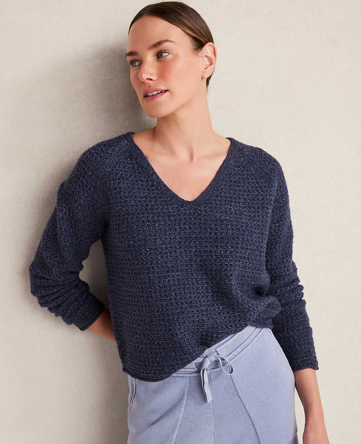Haven Well Within Merino Wool Blend V-Neck Sweater | Ann Taylor