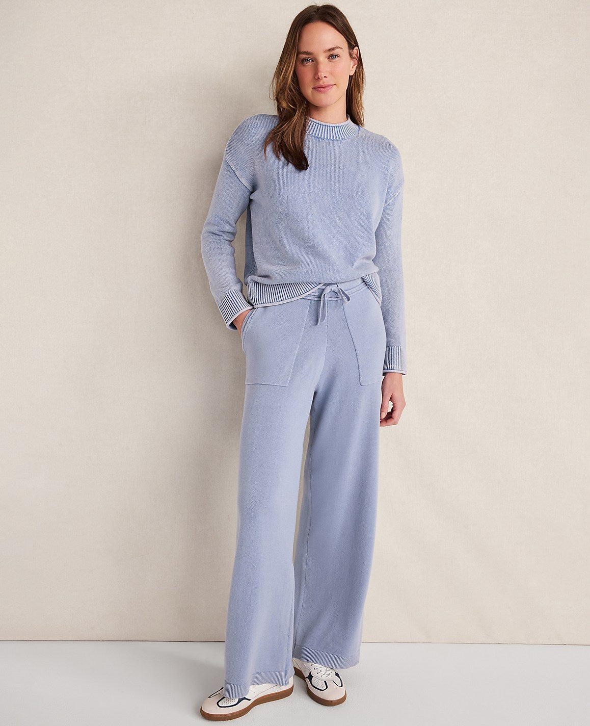 Haven Well Within Garment-Dyed Organic Cotton Roll Neck Sweater | Ann Taylor