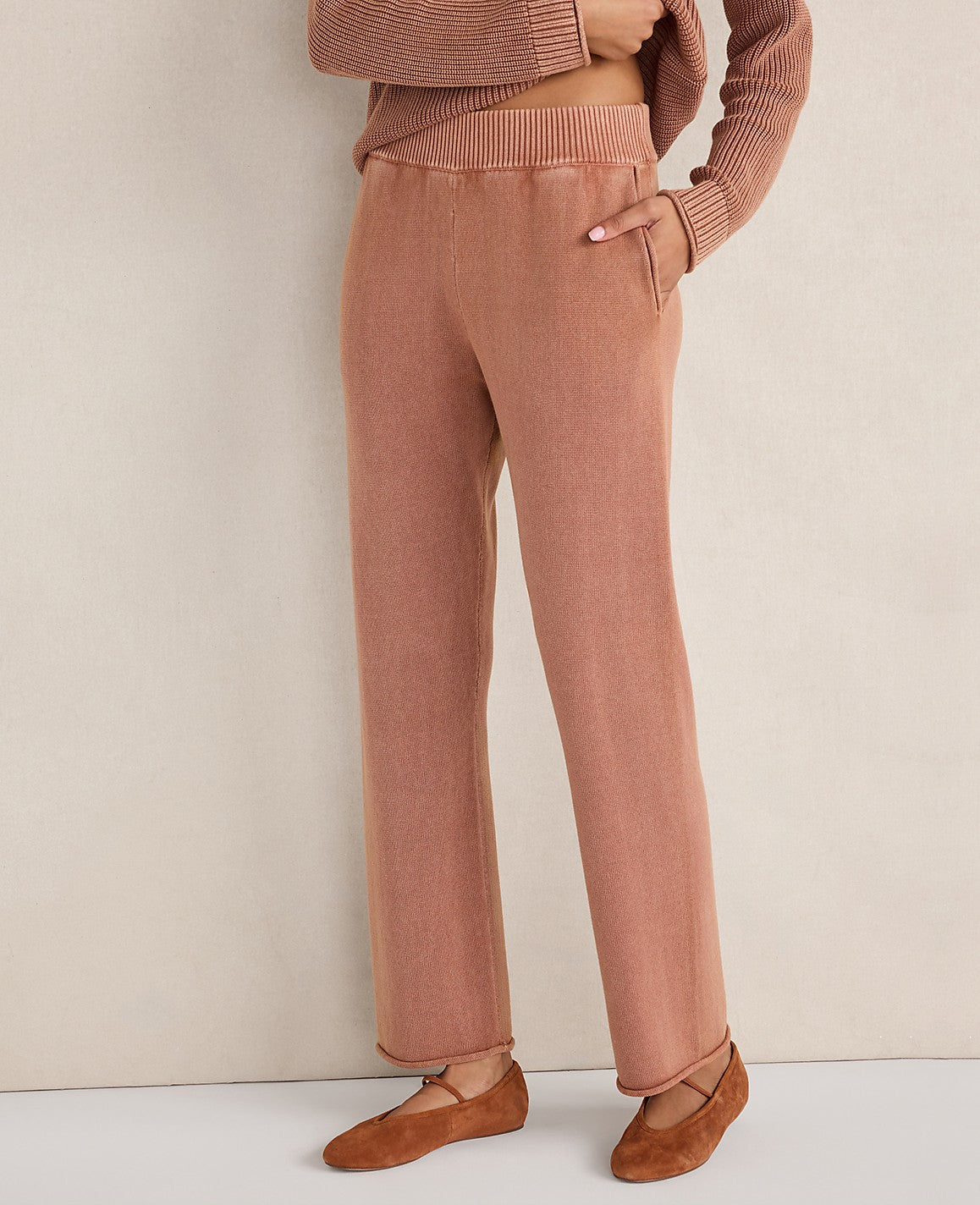 Haven Well Within Cotton Kick Flare Pants | Ann Taylor
