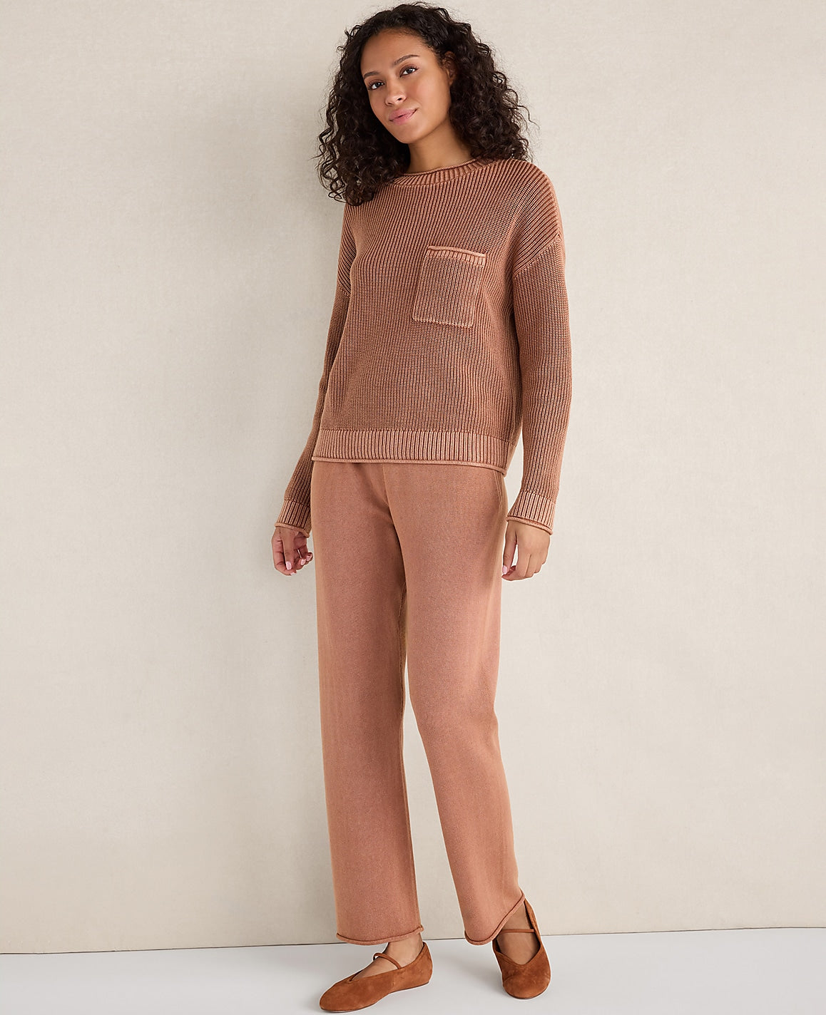 Haven Well Within Cotton Kick Flare Pants | Ann Taylor
