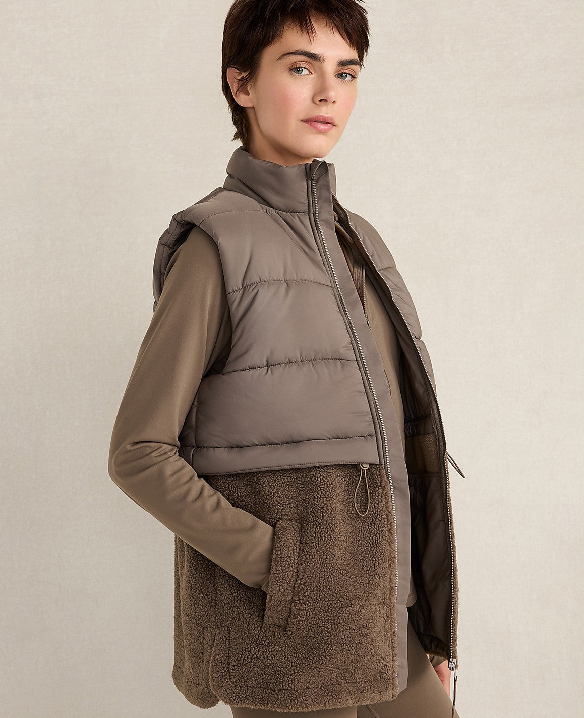 Haven Well Within Sherpa Puffer Vest | Ann Taylor