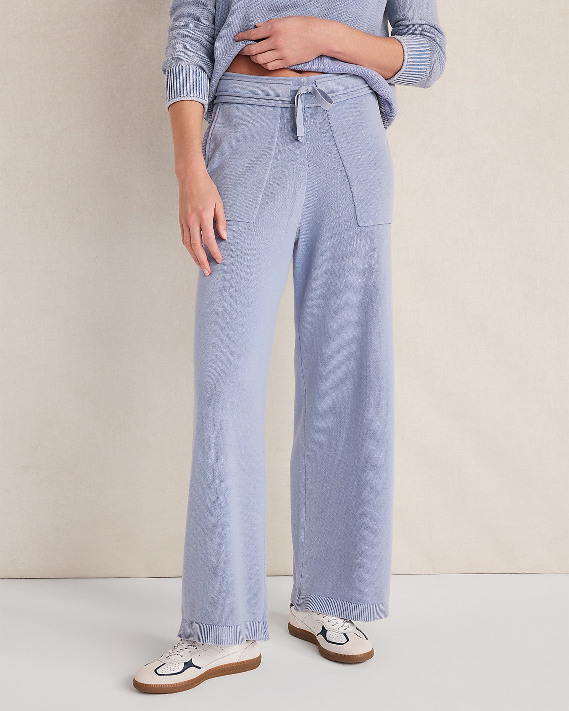 Haven Well Within Organic Cotton Knit Wide Leg Pants | Ann Taylor