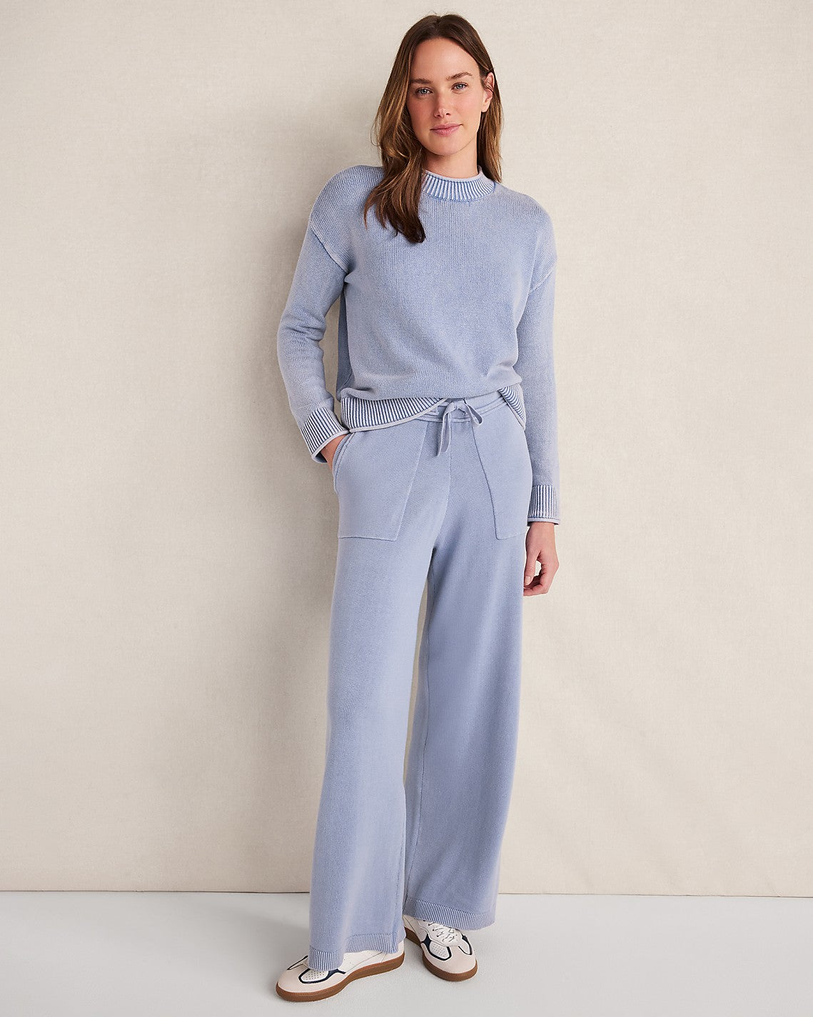 Haven Well Within Organic Cotton Knit Wide Leg Pants | Ann Taylor