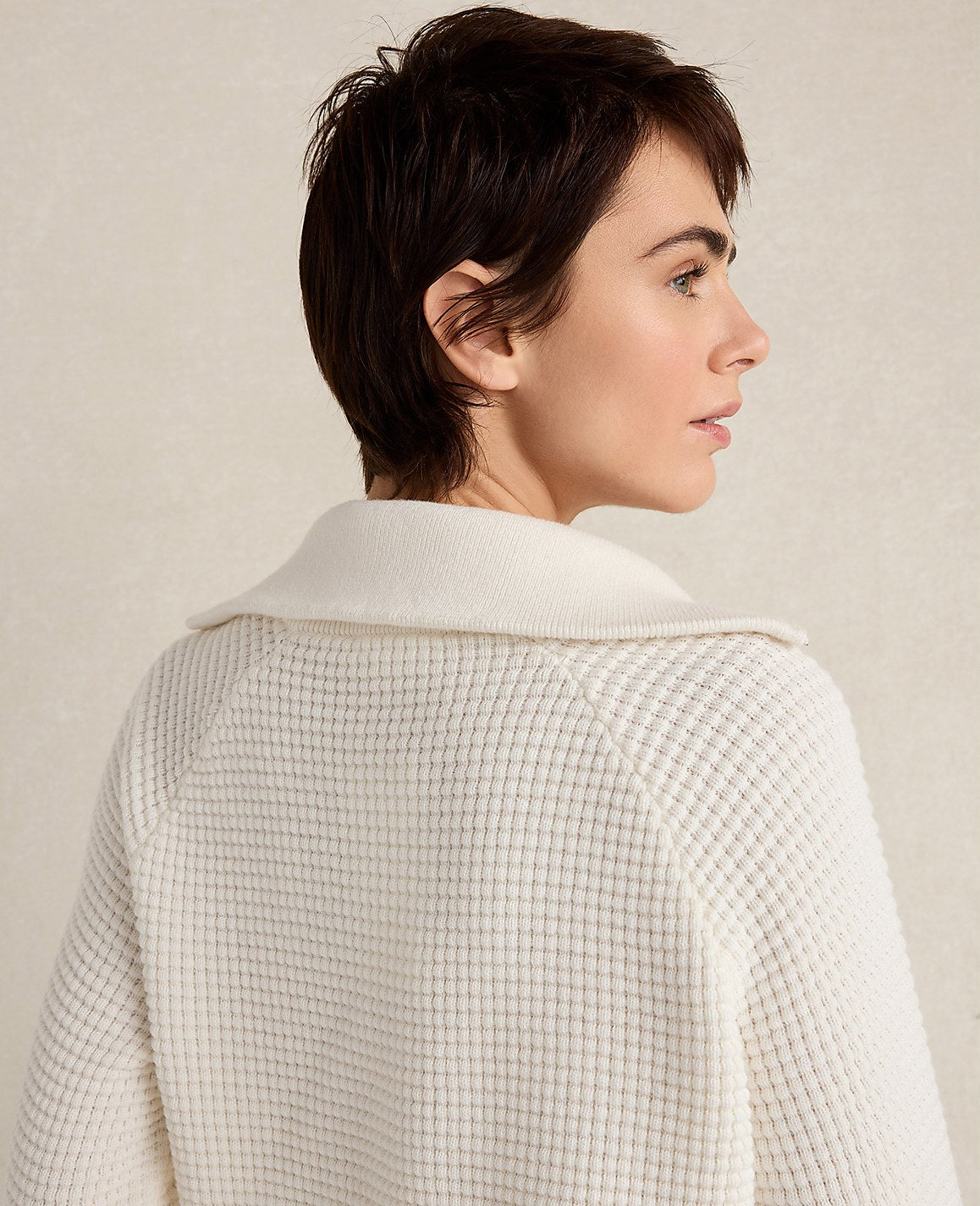 Haven Well Within Organic Cotton Cashmere Waffle Pullover | Ann Taylor