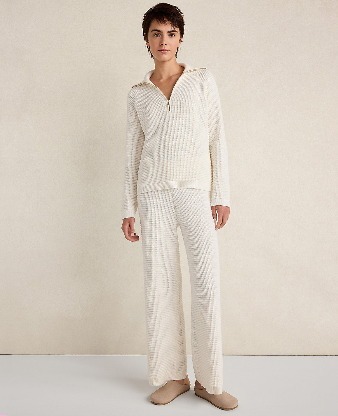 Haven Well Within Organic Cotton Cashmere Waffle Pullover | Ann Taylor
