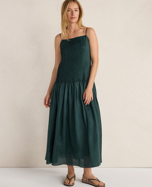 Haven Well Within Ramie Blend Pleated Maxi Dress | Ann Taylor