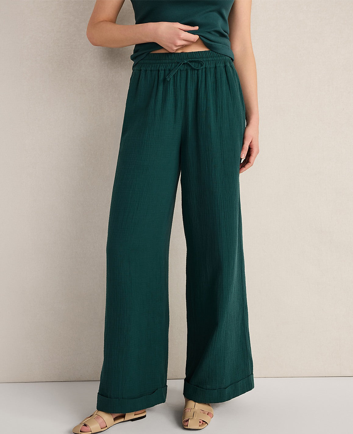 Haven Well Within Organic Cotton Gauze Drawstring Pants | Ann Taylor
