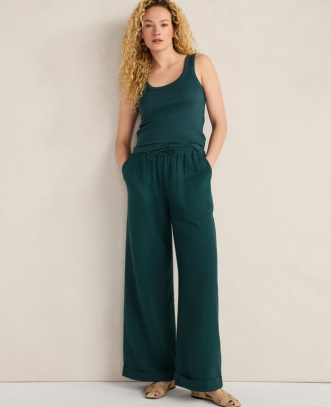 Haven Well Within Organic Cotton Gauze Drawstring Pants | Ann Taylor