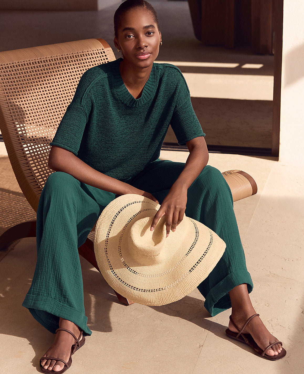 Haven Well Within Organic Cotton Gauze Drawstring Pants | Ann Taylor
