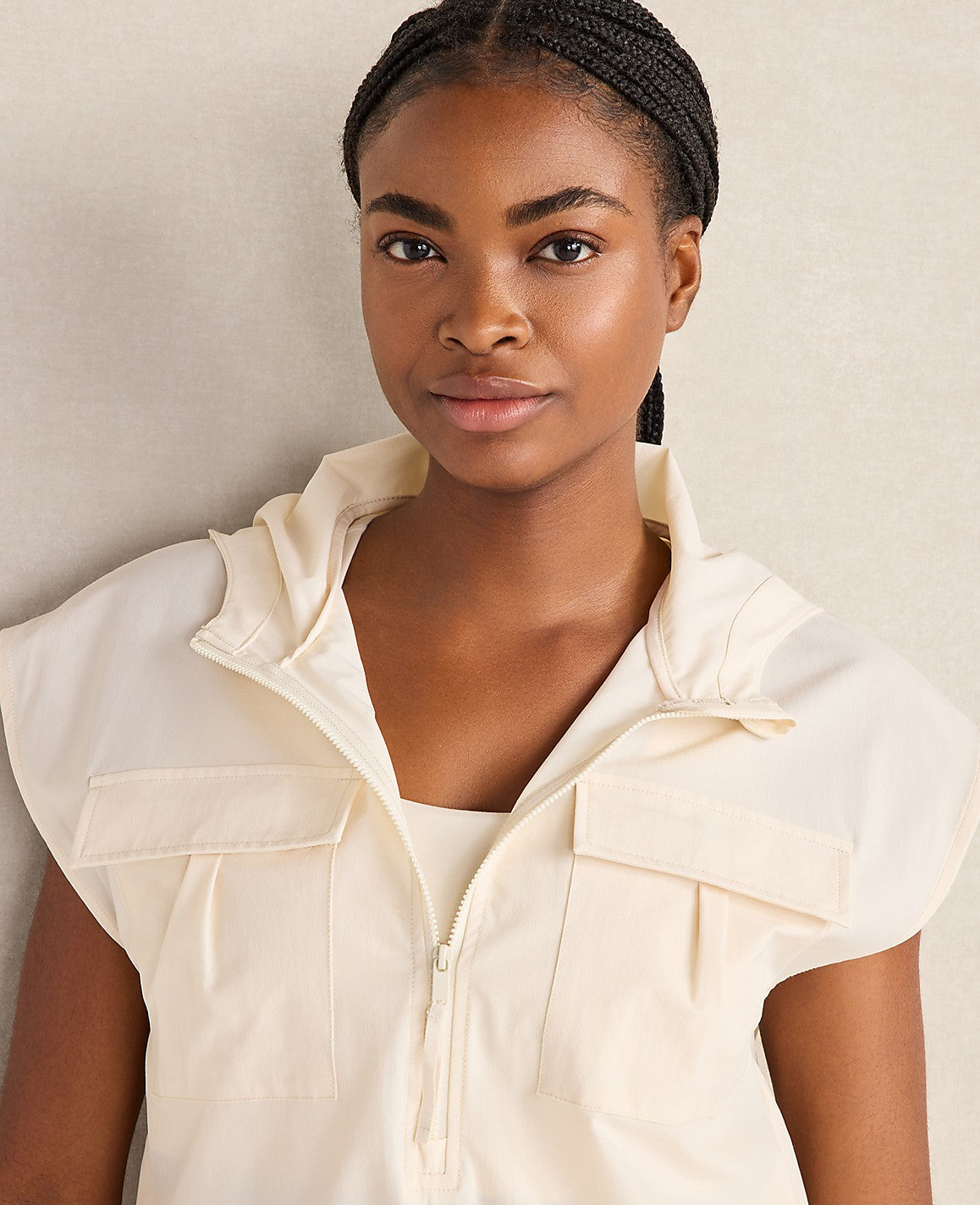 Haven Well Within Woven Nylon Hooded Vest | Ann Taylor