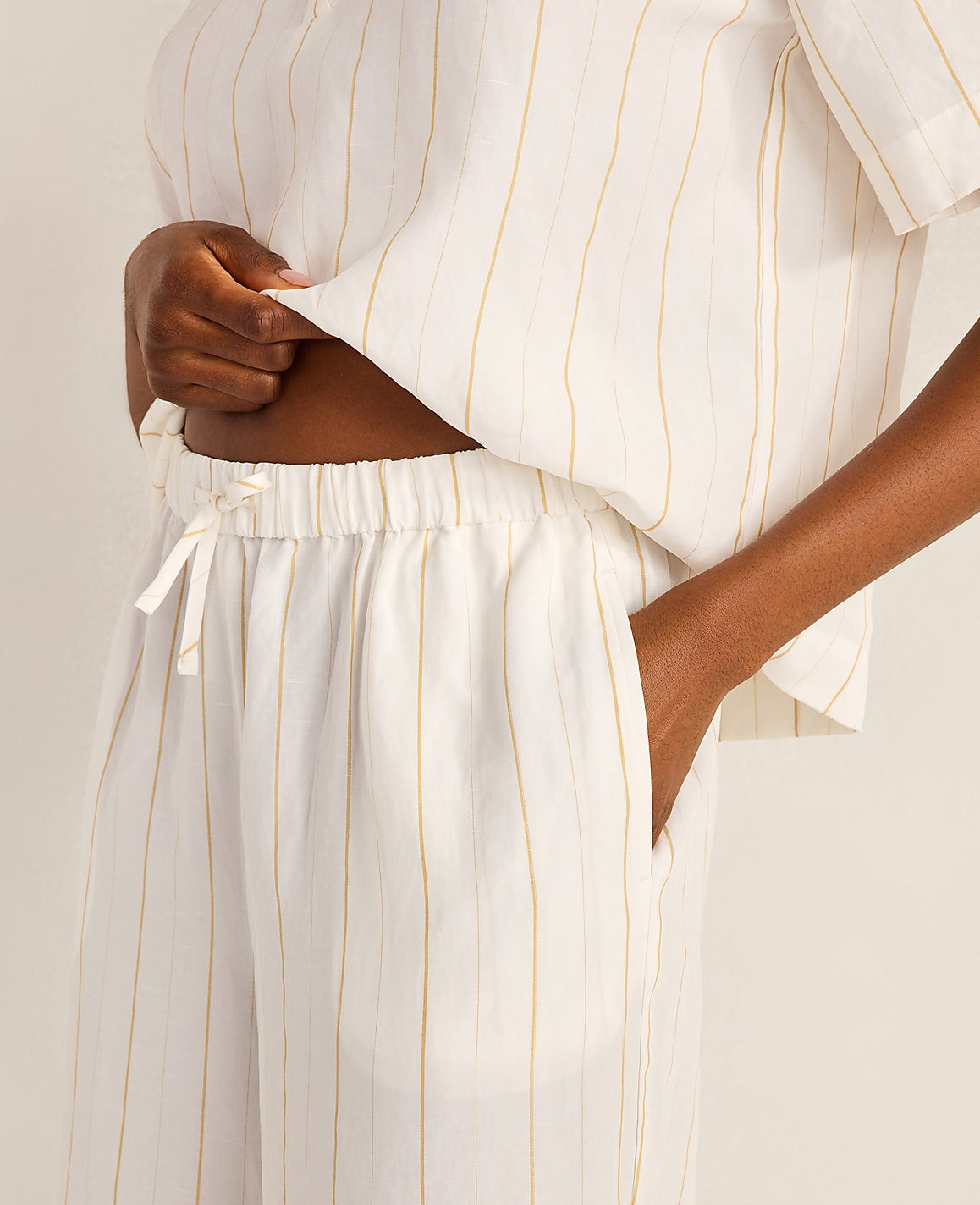 Haven Well Within Silky Linen Blend Drawstring Pants | Ann Taylor