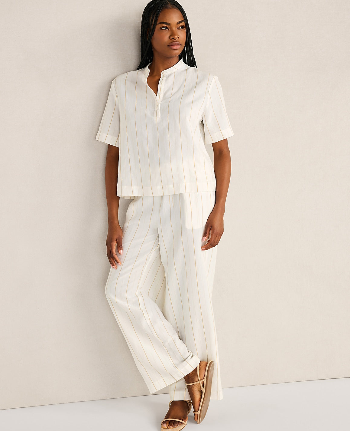 Haven Well Within Silky Linen Blend Drawstring Pants | Ann Taylor