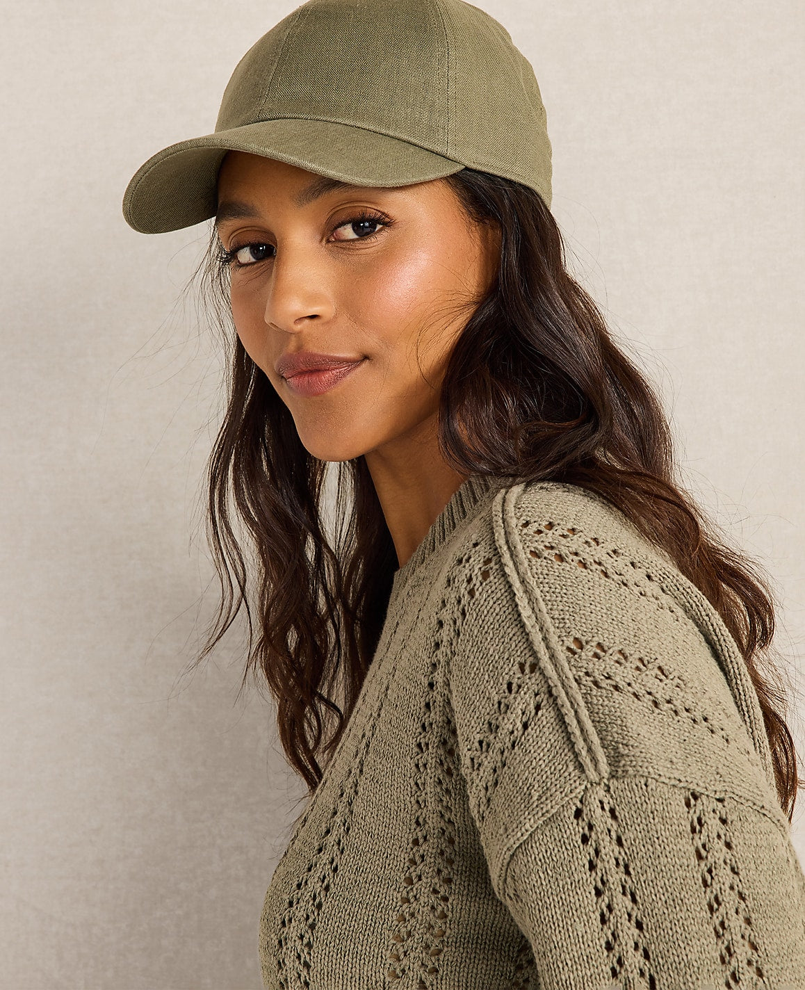 Haven Well Within Cotton Tape Yarn Vertical Stitch Sweater | Ann Taylor