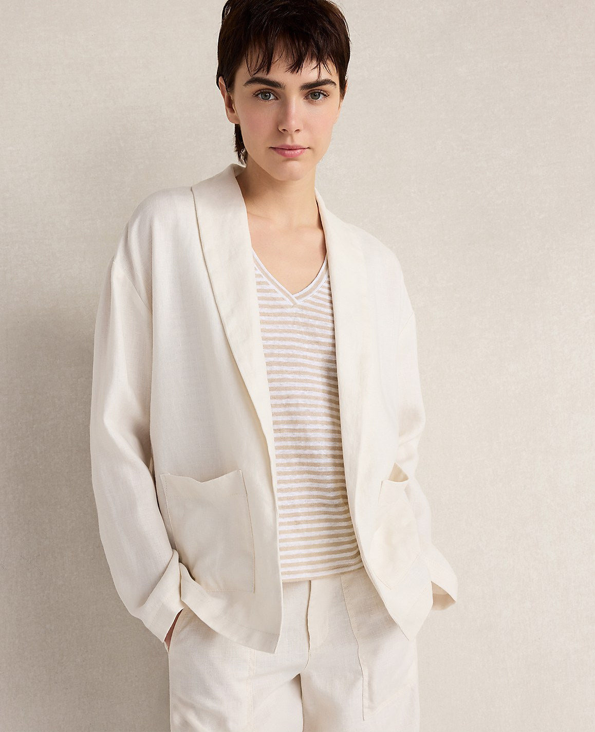 Haven Well Within Heavyweight Linen Blazer | Ann Taylor