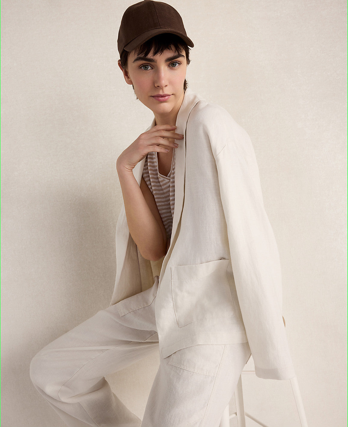 Haven Well Within Heavyweight Linen Blazer | Ann Taylor