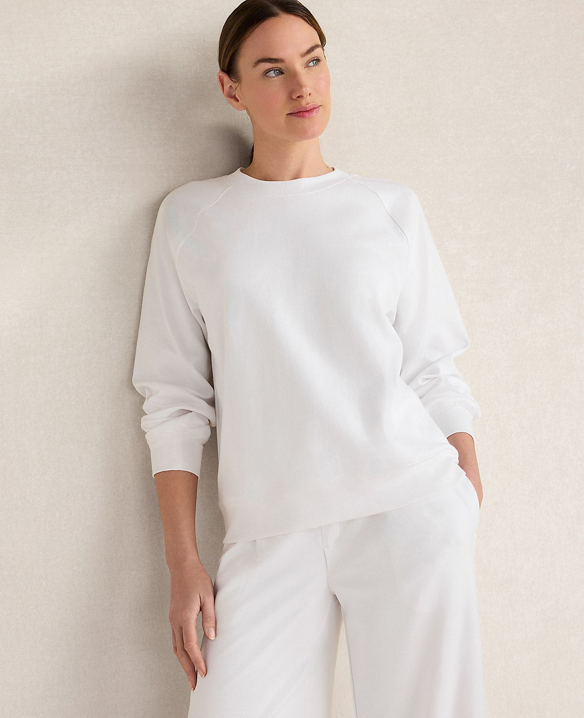 Haven Well Within Organic Cotton Interlock Everyday Sweatshirt | Ann Taylor