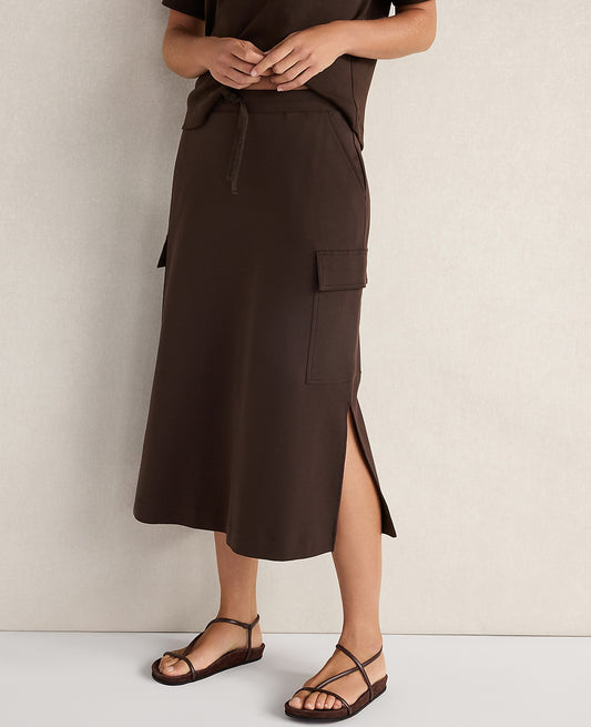 Haven Well Within Organic Cotton Interlock Cargo Skirt | Ann Taylor