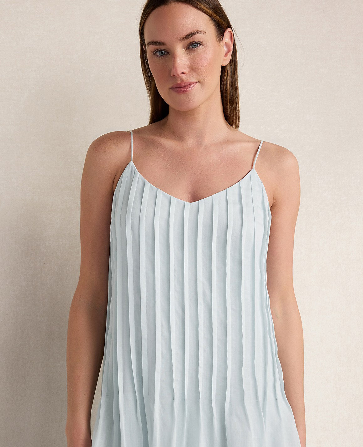 Haven Well Within Ramie Blend Pintuck Maxi Dress | Ann Taylor