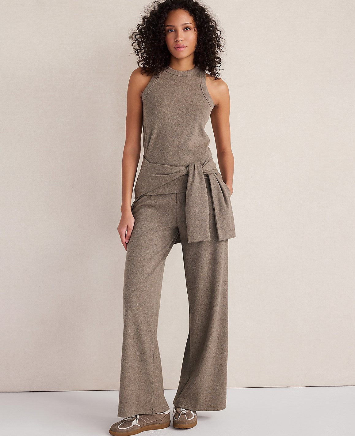 Haven Well Within Organic Cotton Rib Knit High Neck Tank | Ann Taylor