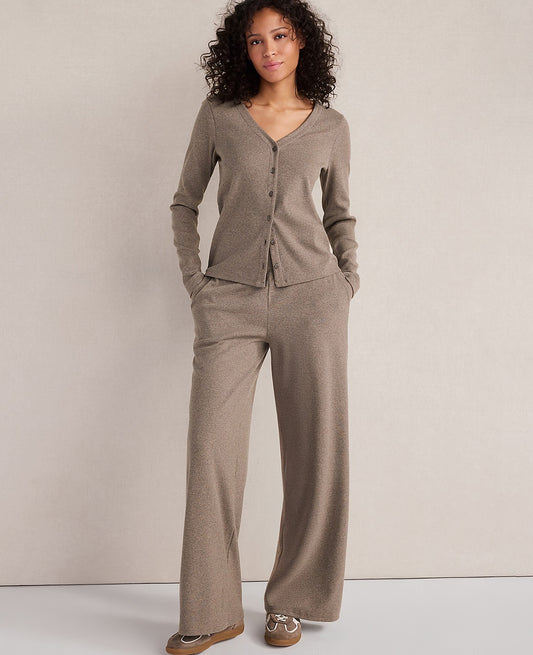 Haven Well Within Organic Cotton Rib Knit Cardigan | Ann Taylor