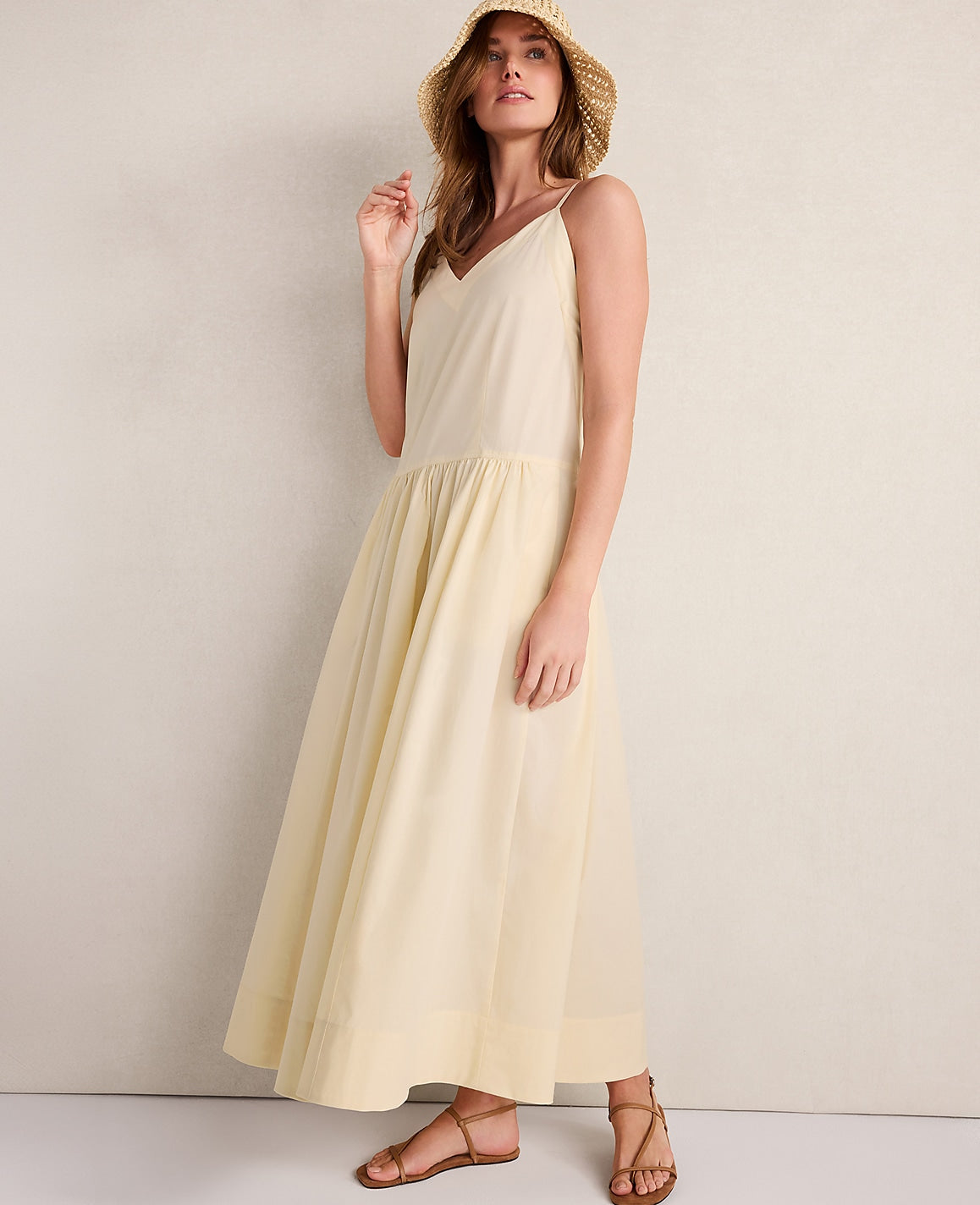 Haven Well Within Organic Cotton Poplin Strappy Maxi Dress | Ann Taylor