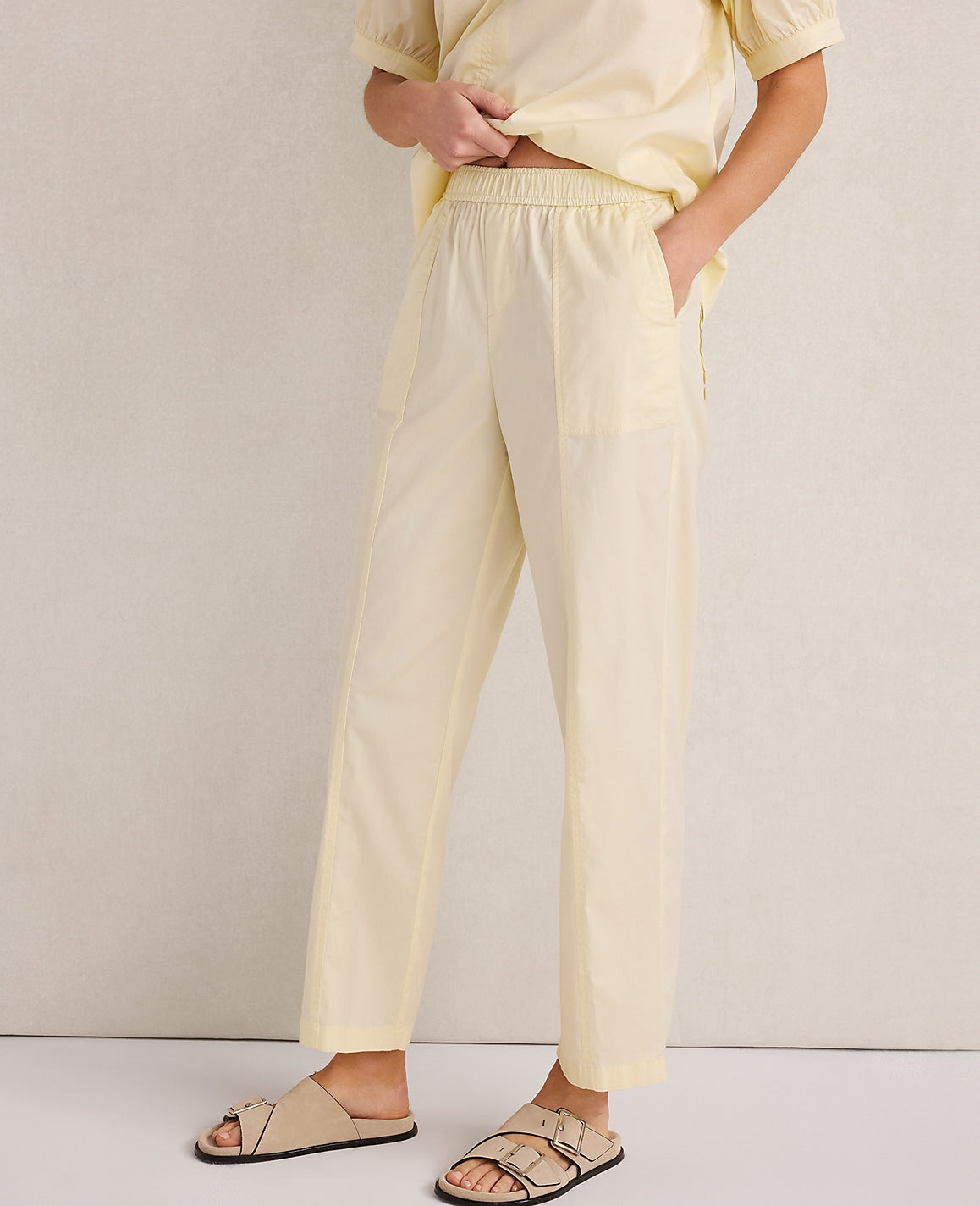 Haven Well Within Organic Cotton Twill Tapered Pants | Ann Taylor