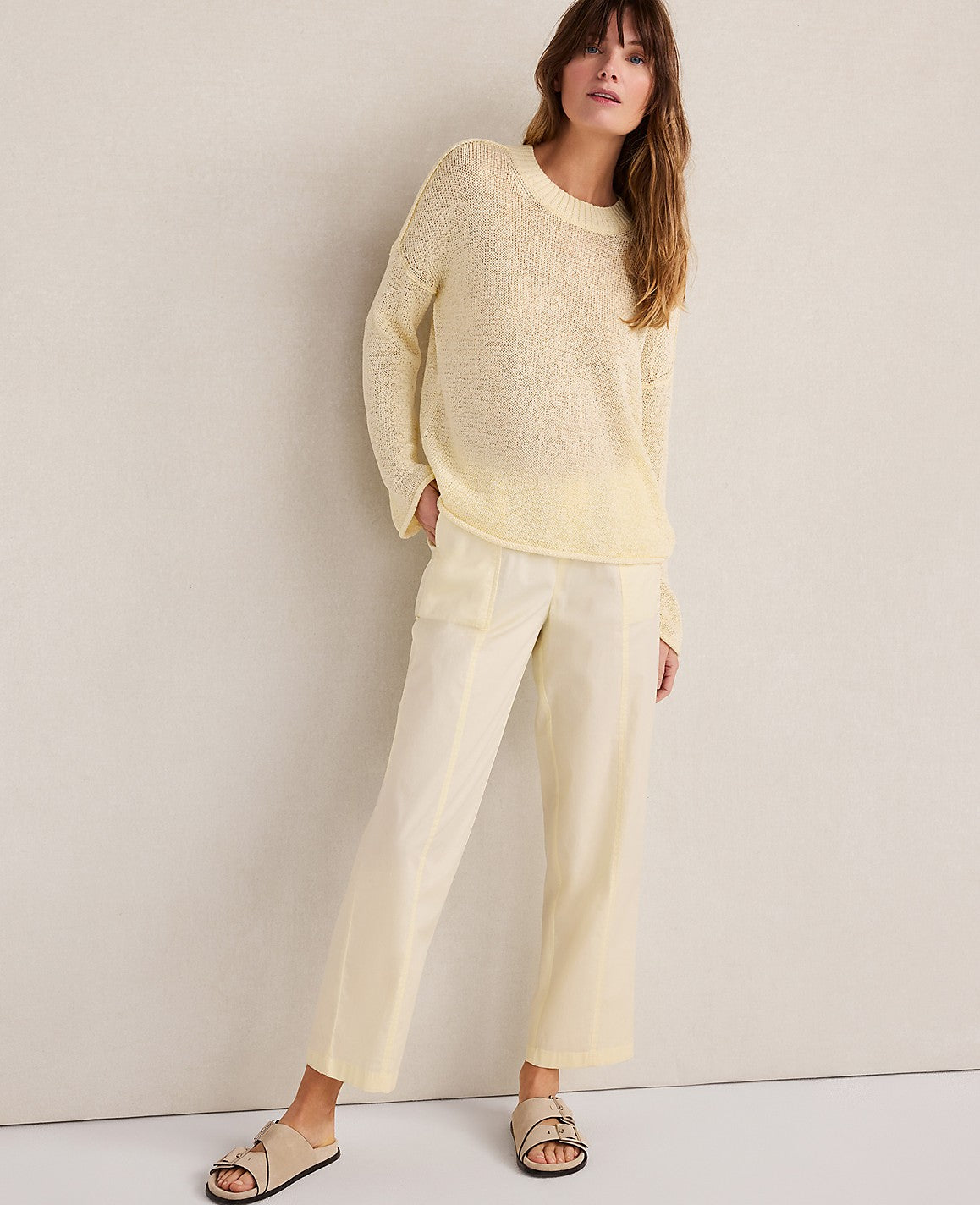 Haven Well Within Organic Cotton Twill Tapered Pants | Ann Taylor