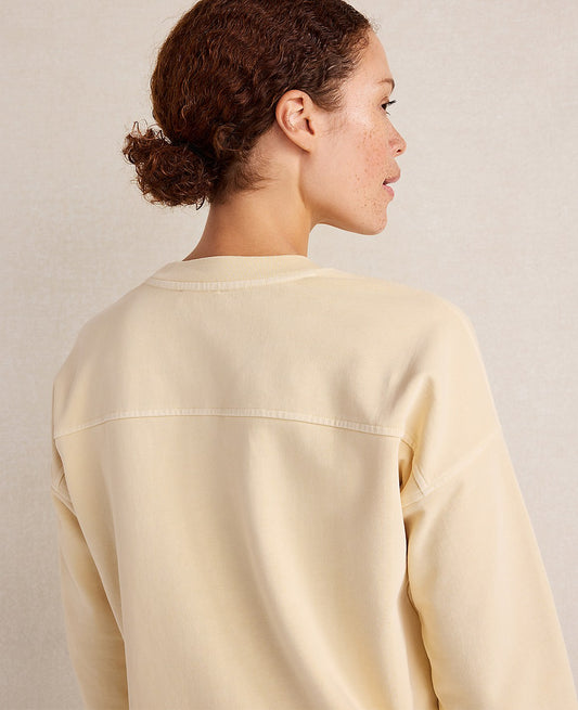 Haven Well Within Garment-Dyed Organic Cotton Terry Crewneck | Ann Taylor