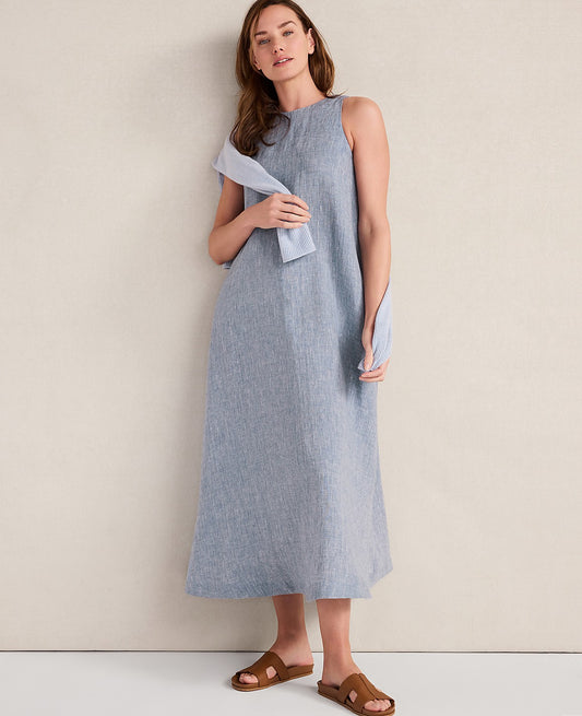 Haven Well Within Linen Boat Neck Maxi Dress | Ann Taylor