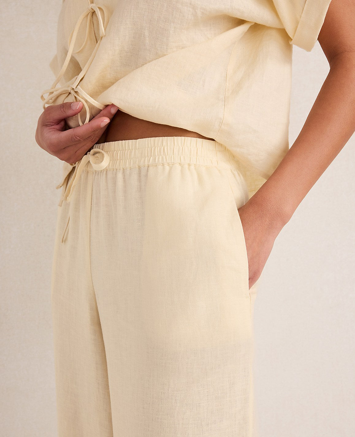 Haven Well Within Linen Wide Leg Pants | Ann Taylor