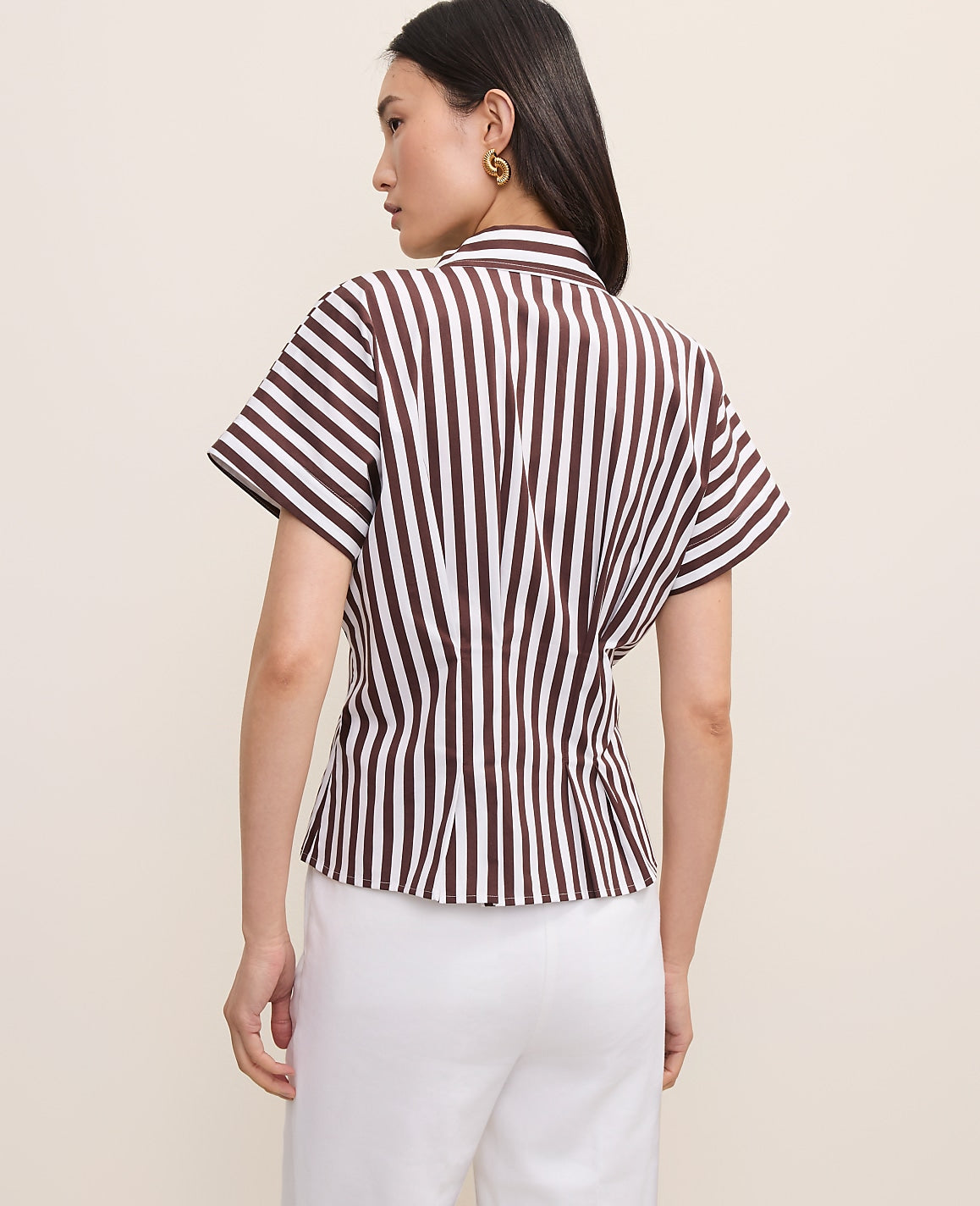 Striped Pleated Blouse | Ann Taylor