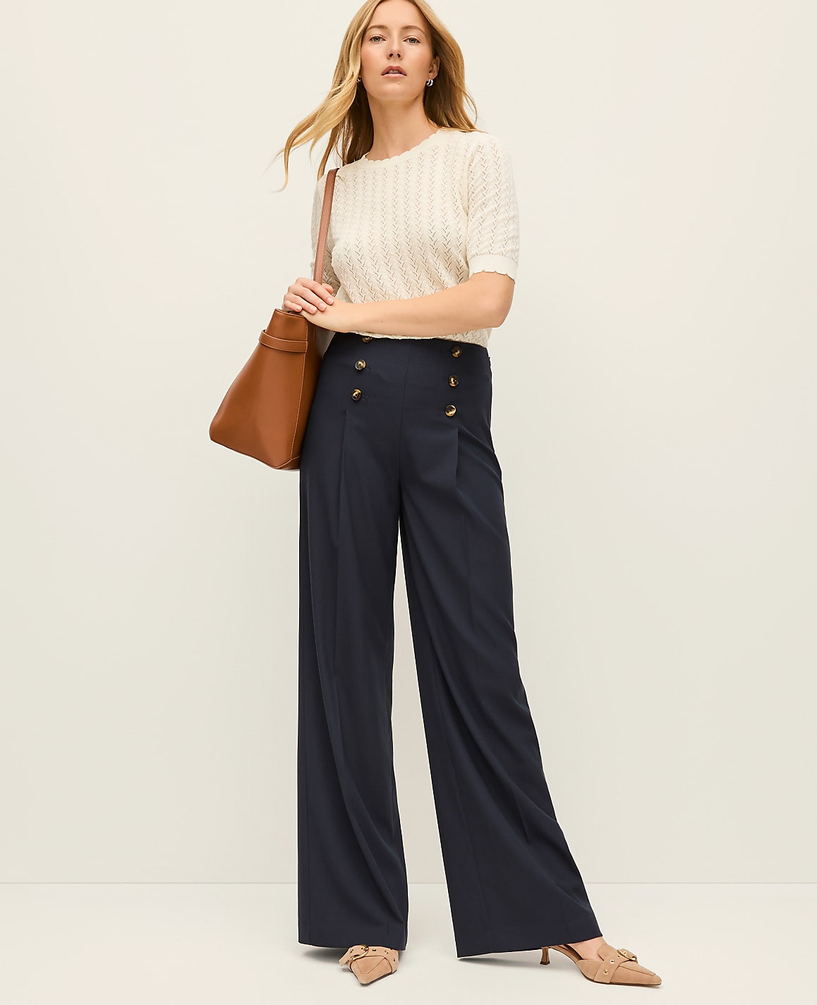 The Wide-Leg Sailor Pant | Ann Taylor