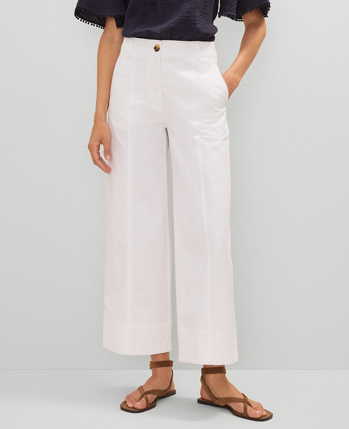 Weekend Wide-Leg Ankle Pant | Ann Taylor
