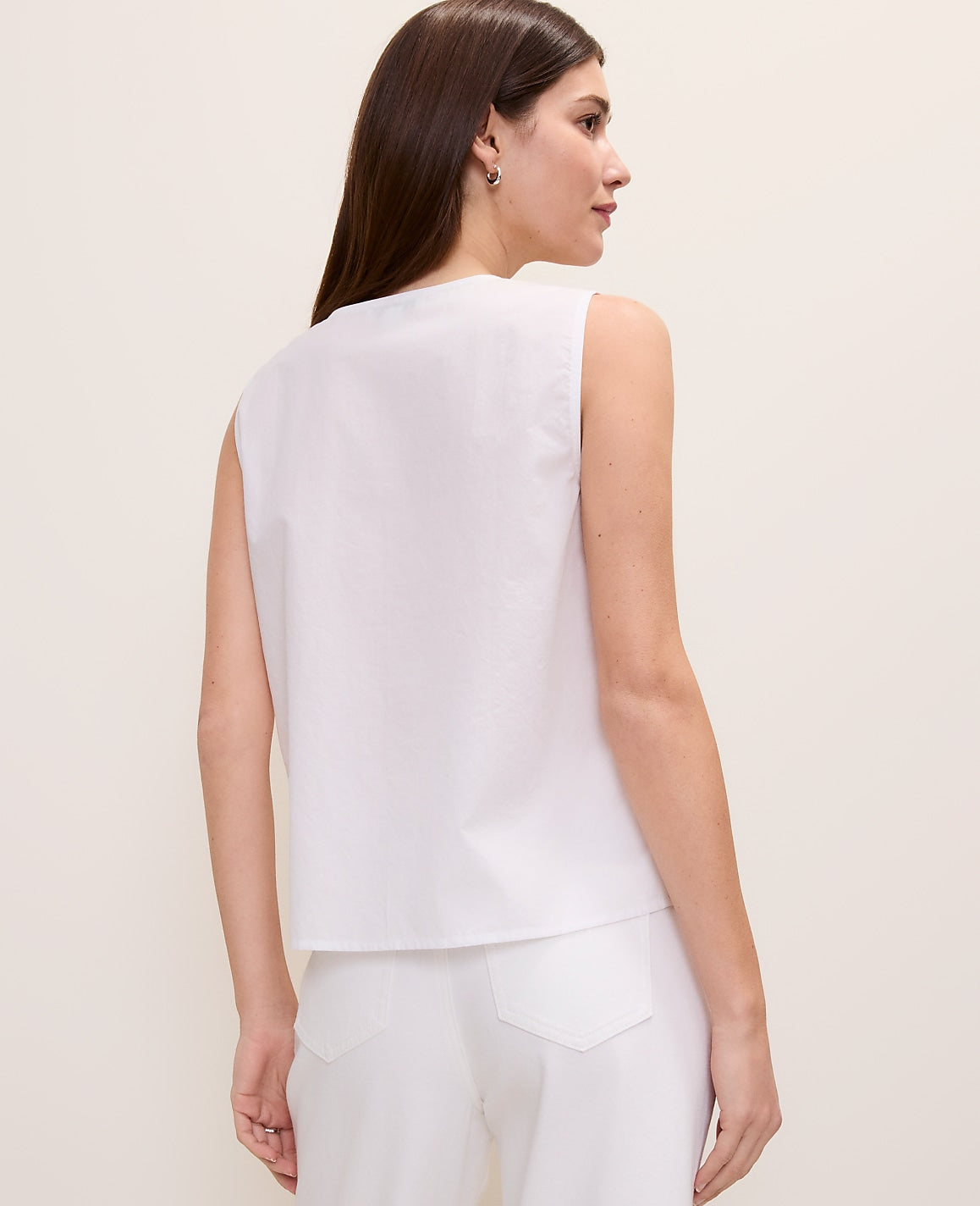 Weekend Eyelet Tie Front Top | Ann Taylor
