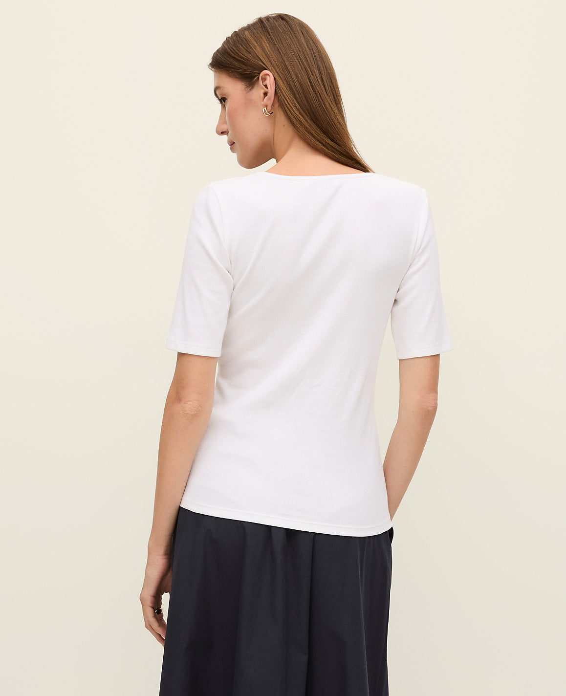 Weekend Lace Trim Tee | Ann Taylor