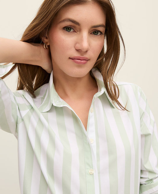 Weekend Striped Relaxed Perfect Shirt | Ann Taylor