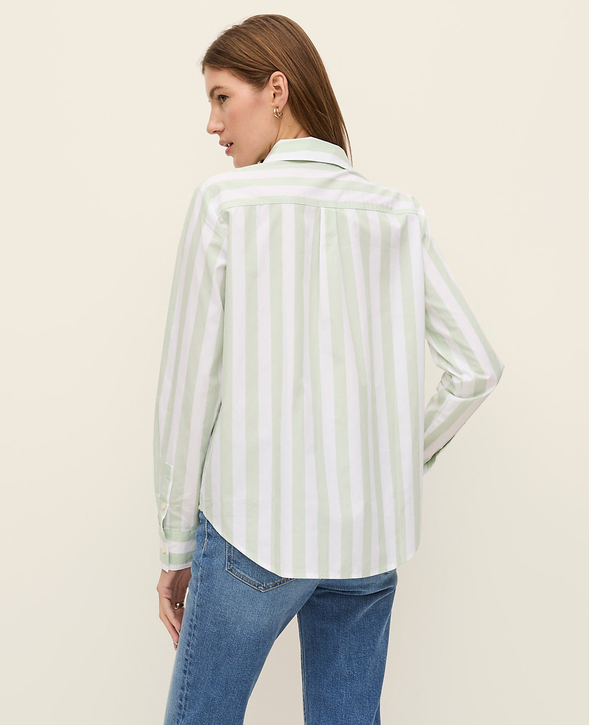 Weekend Striped Relaxed Perfect Shirt | Ann Taylor
