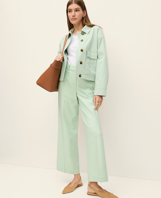The Relaxed Wide-Leg Ankle Pant | Ann Taylor