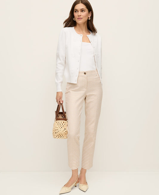 The Tall Cotton Crop Pant in Gingham | Ann Taylor