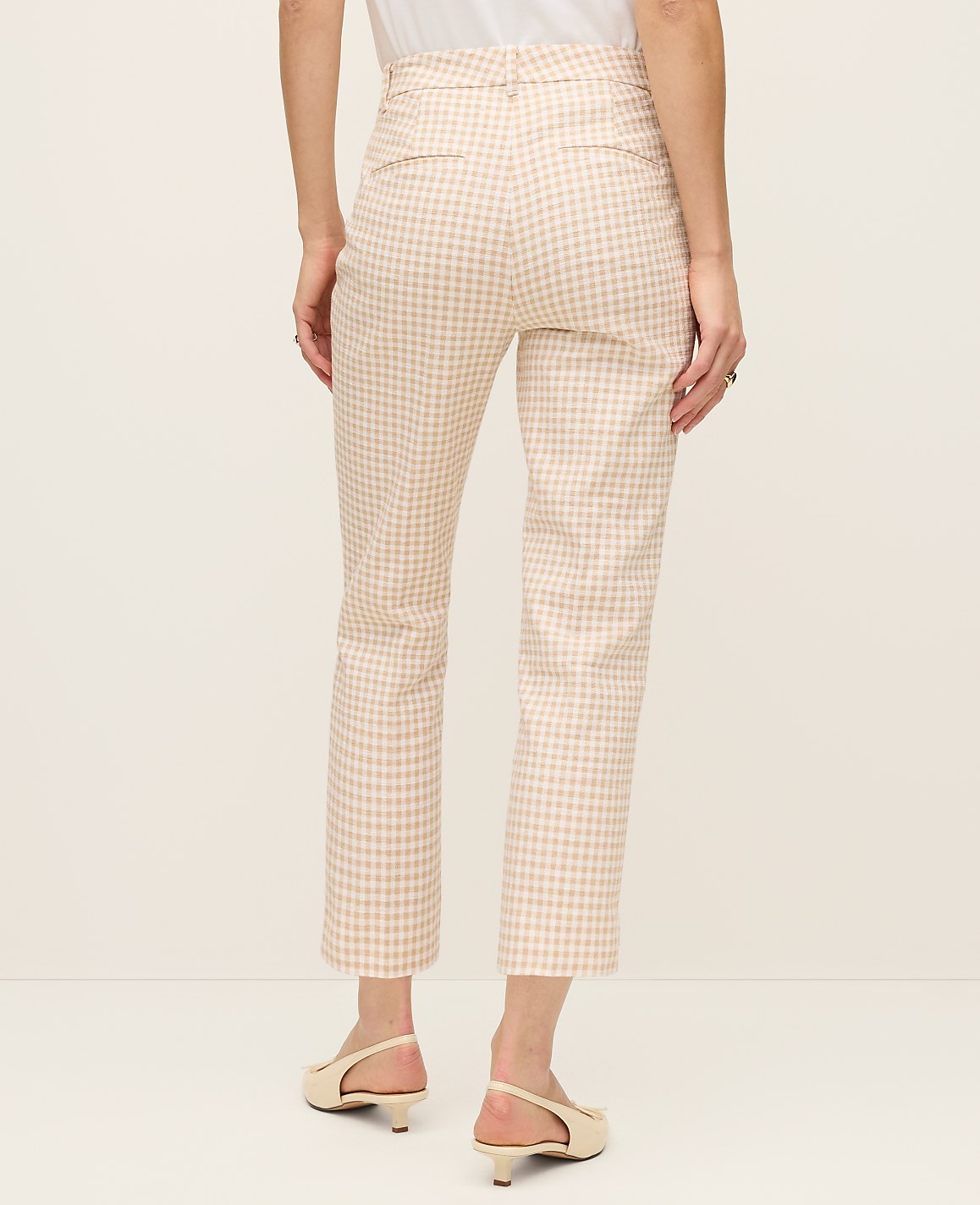 The Tall Cotton Crop Pant in Gingham | Ann Taylor