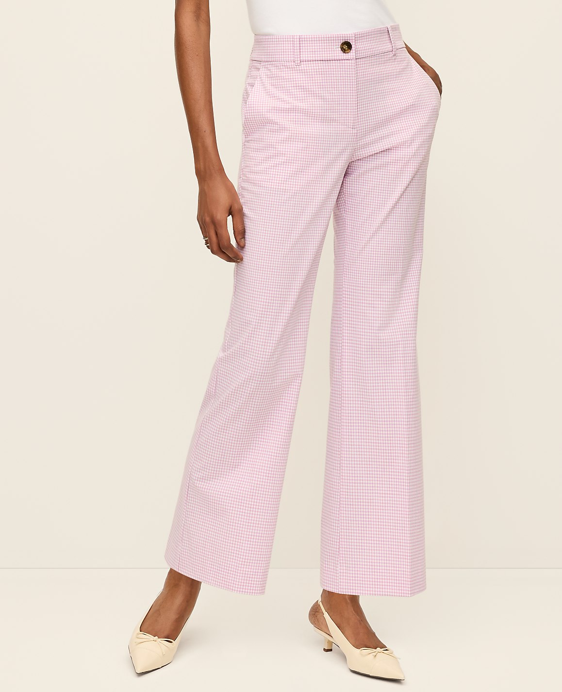 The Tall Relaxed Jayne Trouser in Gingham | Ann Taylor