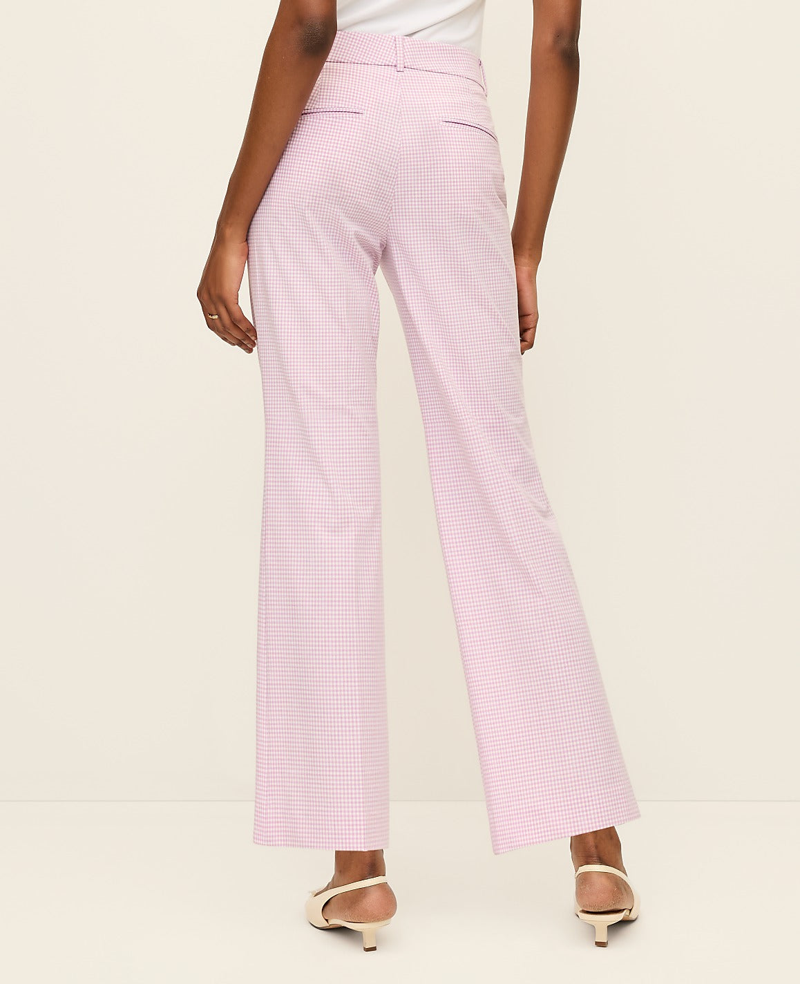The Tall Relaxed Jayne Trouser in Gingham | Ann Taylor