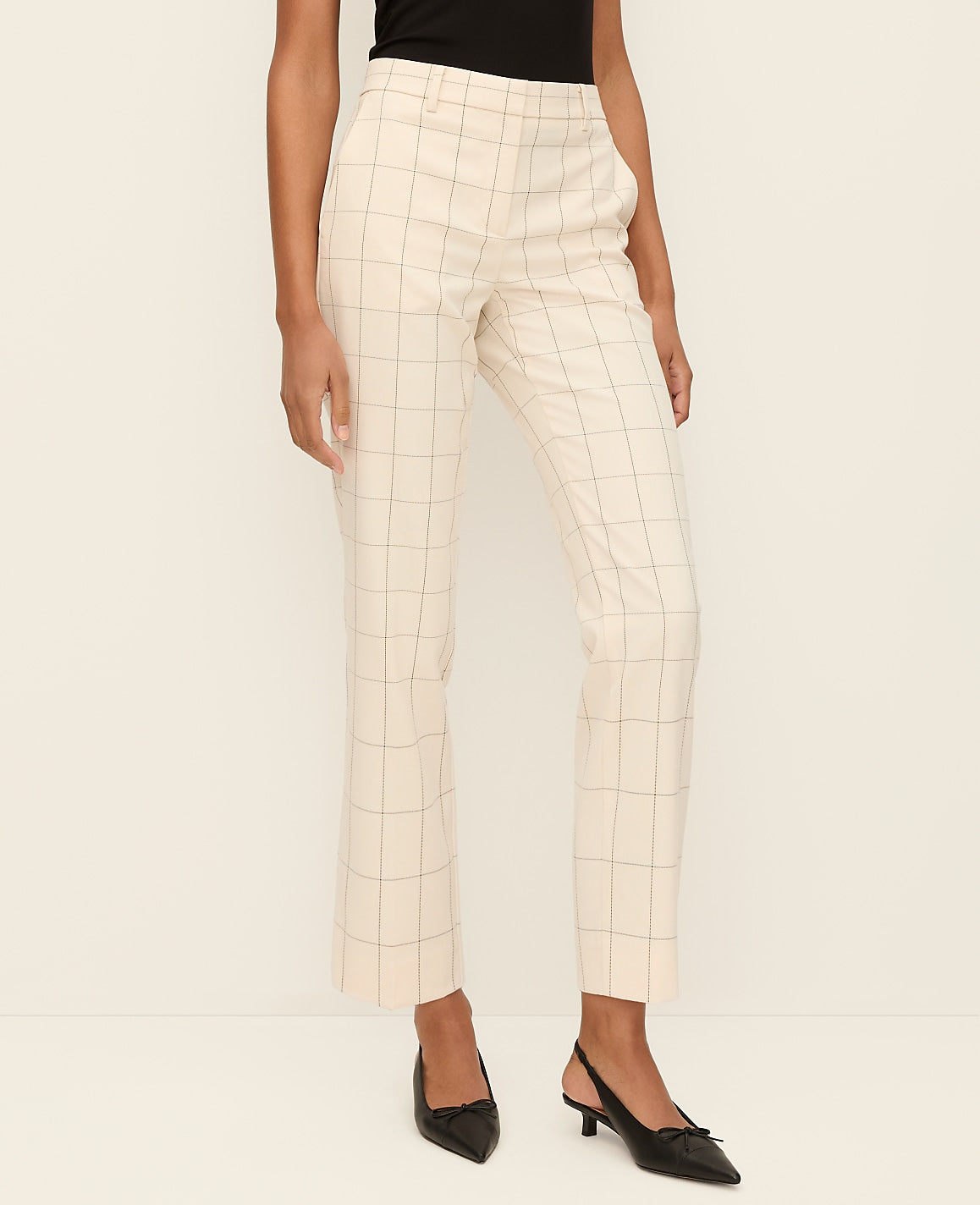 The Tall Eva Ankle Pant in Windowpane | Ann Taylor
