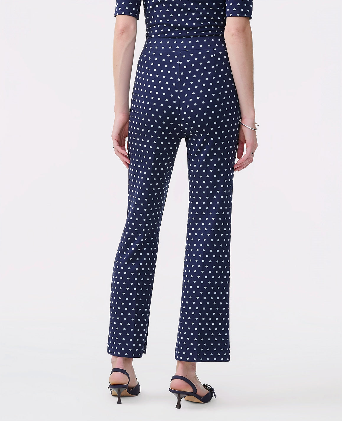 The Tall Dotted Knit Ankle Pant | Ann Taylor