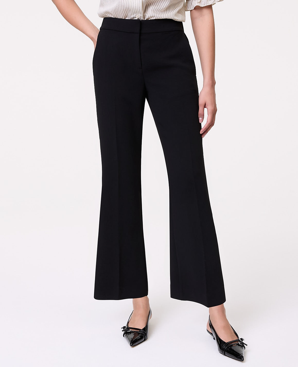 The Tall Relaxed Jayne Trouser in Textured Crepe | Ann Taylor
