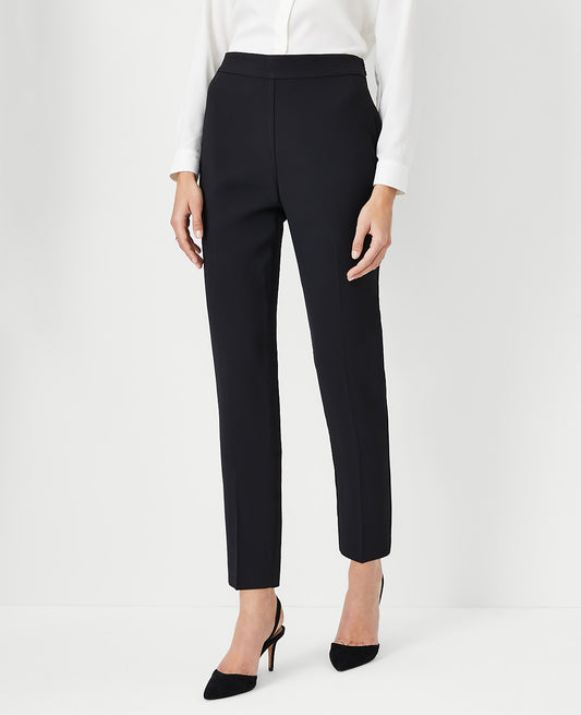 The Tall Side Zip Ankle Pant in Fluid Crepe | Ann Taylor