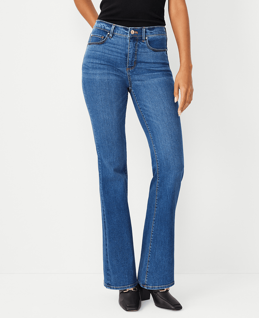 The Tall Boot Jean in Bright Mid Indigo Wash | Ann Taylor