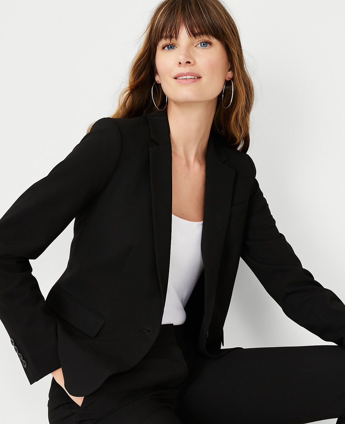 The Tall One-Button Blazer in Seasonless Stretch | Ann Taylor